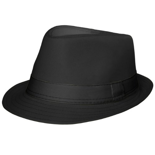 Caspar HT002 Damen Baumwoll Trilby Hut, Farbe:schwarz von Caspar
