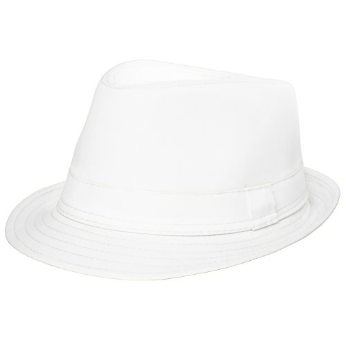 Caspar HT002 Damen Baumwoll Trilby Hut, Farbe:Weiss von Caspar