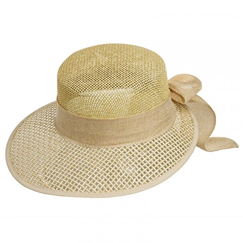 Caspar HT018 Damen Stroh Hut, Farbe:beige, Hutgröße:L/XL - 58cm / 22.83 in Kopfumfang von Caspar