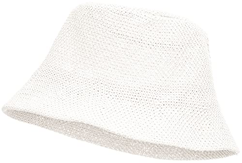 Caspar HT020 lässiger Damen Sommer Fischerhut Bucket Hat aus Toyo Stroh, Farbe:weiss, Accessoires:One Size von Caspar