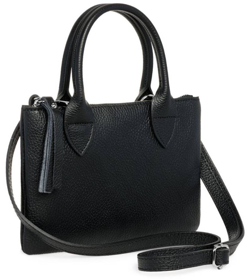 Caspar Henkeltasche Kleine Damen Leder Tasche Umhängetasche - CLASSIC LINE - Modell No.837, kompakt, elegant & unempfindlich - 100% Echtleder - Handmade in Italy von Caspar