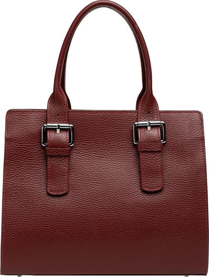 Caspar Henkeltasche TL807 klassisch elegante Damen Leder Handtasche von Caspar