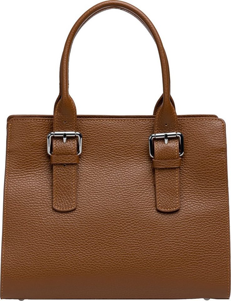 Caspar Henkeltasche TL807 klassisch elegante Damen Leder Handtasche von Caspar