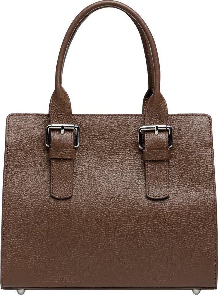 Caspar Henkeltasche TL807 klassisch elegante Damen Leder Handtasche von Caspar