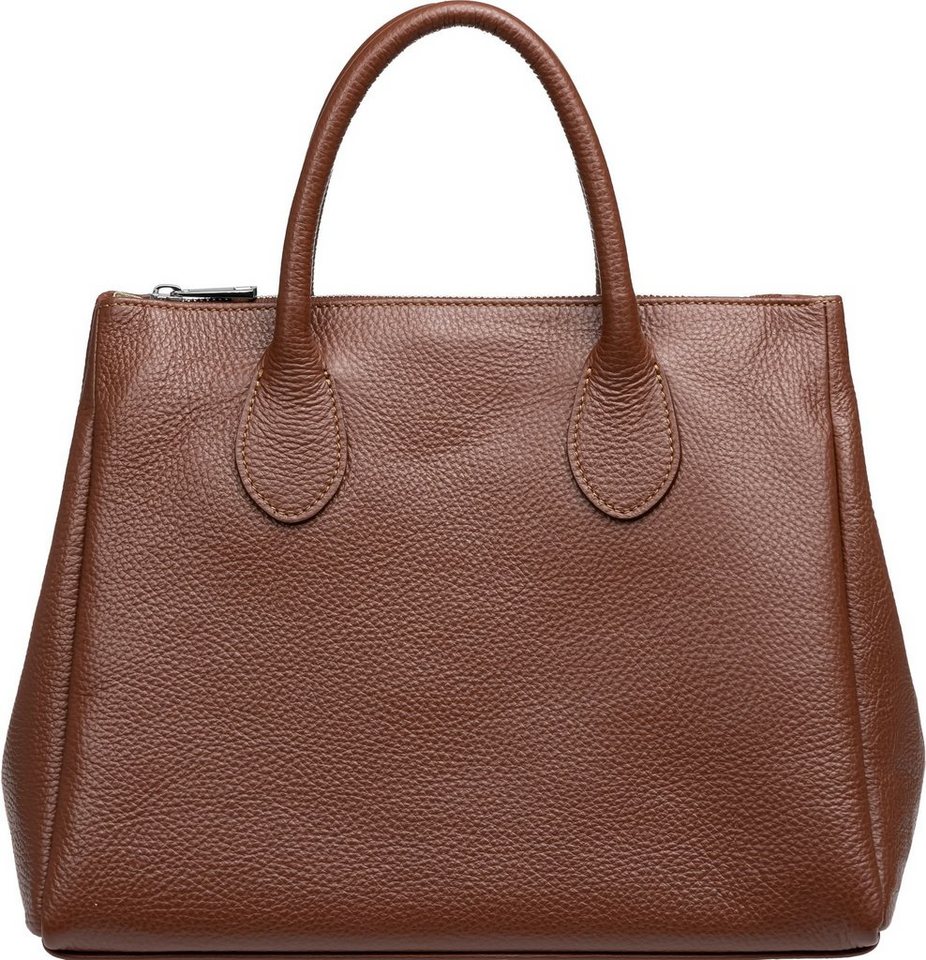 Caspar Henkeltasche TL812 klassisch elegante Damen Leder Handtasche von Caspar