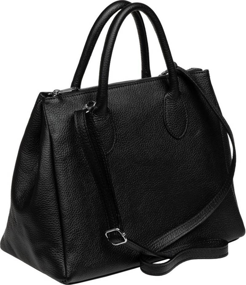 Caspar Henkeltasche Leder Tote Bag Elegante Damen Handtasche - PREMIUM LINE -Modell No.812, klassisch, robust & unempfindlich - 100% Echtleder - Handmade in Italy von Caspar