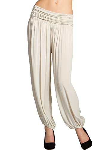 Caspar KHS035 leichte Damen Sommer Haremshose, Farbe:beige, Mode Größe:38 von Caspar