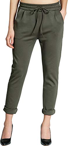 Caspar KHS049 sportlich Elegante Damen Jogginghose, Farbe:Oliv grün, Größe:40 von Caspar