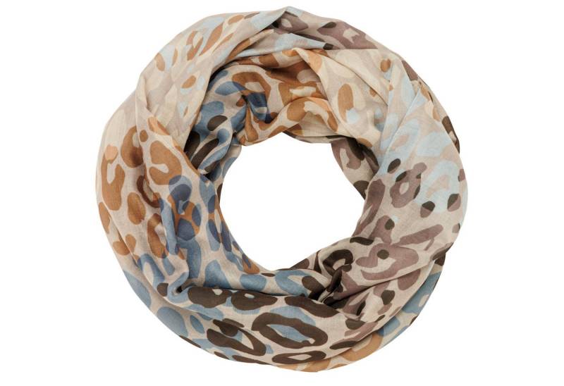Caspar Loop Leichter Damen Schal Halstuch Rundschal mit Animal Print - SC551 von Caspar