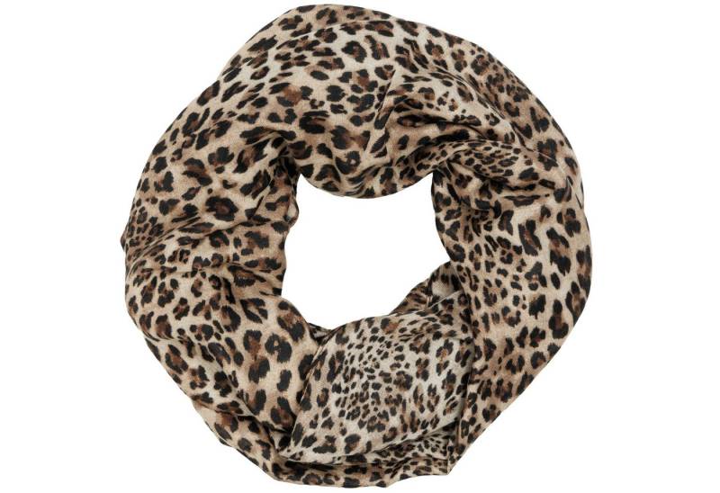 Caspar Loop Leichter Damen Schal weiches Halstuch Leo Muster Animal Print - SC546, samtig weich aus hochwertigem Material für ein angenemes Tragegefühl von Caspar