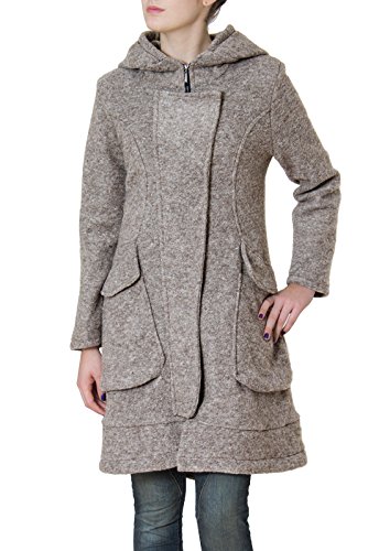 Caspar MTL011 Damen Mantel mit Wollanteil, Farbe:grau, Größe:XL von Caspar