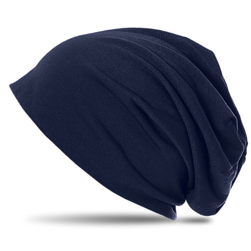 Caspar MU068 Klassische leichte Slouch Beanie Mütze Longbeanie, Farbe:dunkelblau von Caspar