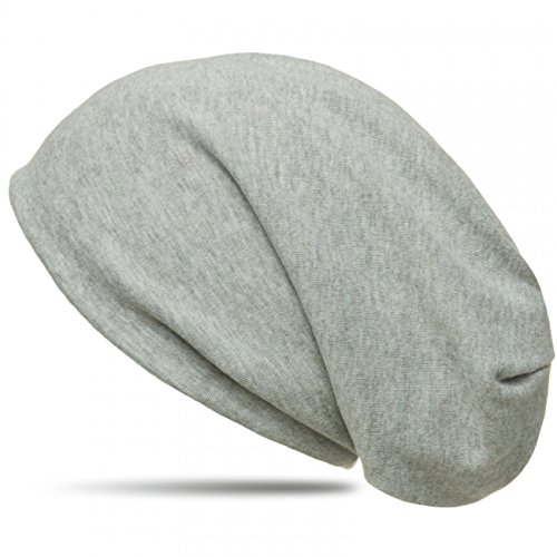 Caspar MU134 Beanie Mütze mit warmem Flanell Stoff, Größe:One Size, Farbe:hellgrau (meliert) von Caspar