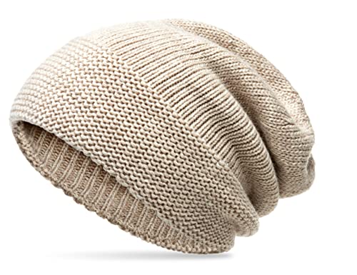 Caspar MU214 elegante Damen Winter Beanie Mütze gefüttert, Farbe:beige, Größe:Einheitsgröße von Caspar