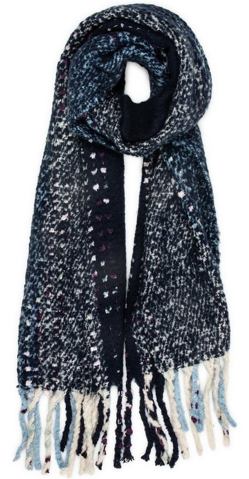 Caspar Modeschal Caspar SC486 Damen XXL Fransen Streifen Schal von Caspar