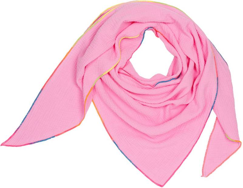 Caspar Modeschal Damen Dreieckstuch Musselin Schal XXL Baumwolle Neon Overlook - SC545, Ideal für die Übergangszeit - Premium Qualität - Made in Italy von Caspar