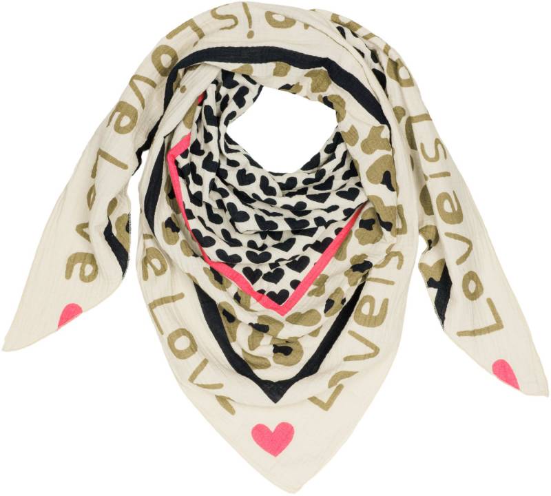 Caspar Modeschal Damen Dreieckstuch Musselin Schal XXL aus Baumwolle Leo Print - SC544, Ideal für die Übergangszeit - Premium Qualität - Made in Italy von Caspar