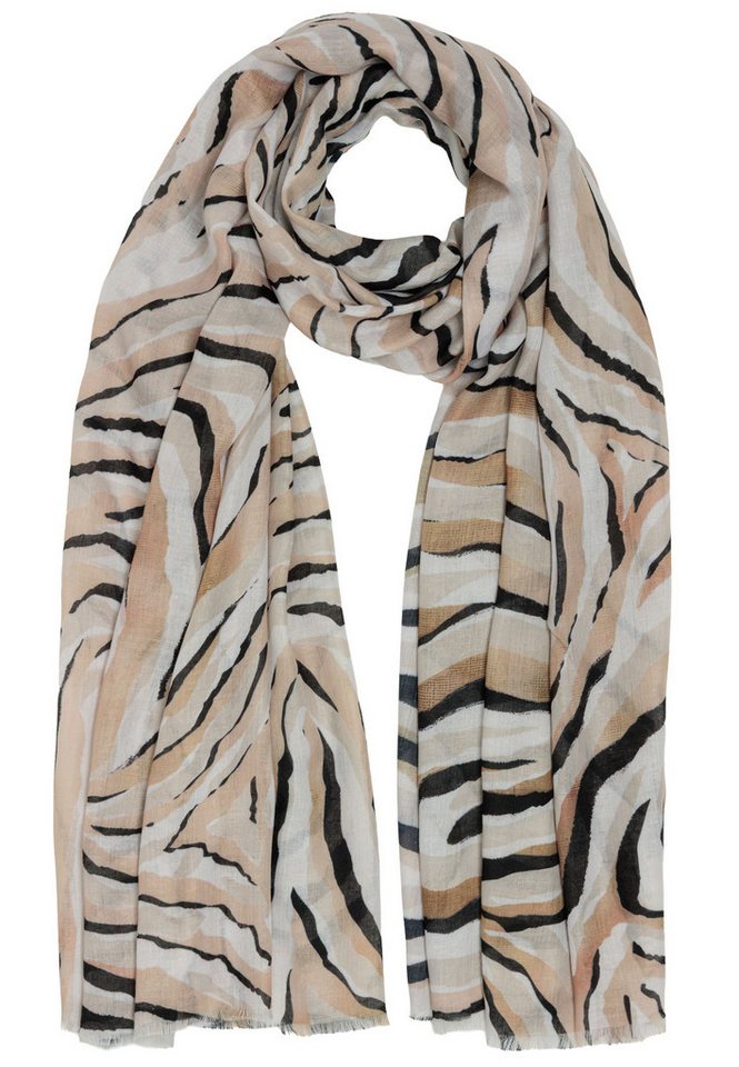 Caspar Modeschal Luftig warmer Damen Schal Halstuch mit Zebra Motiv - SC554, Ideal für die Übergangszeit von Caspar