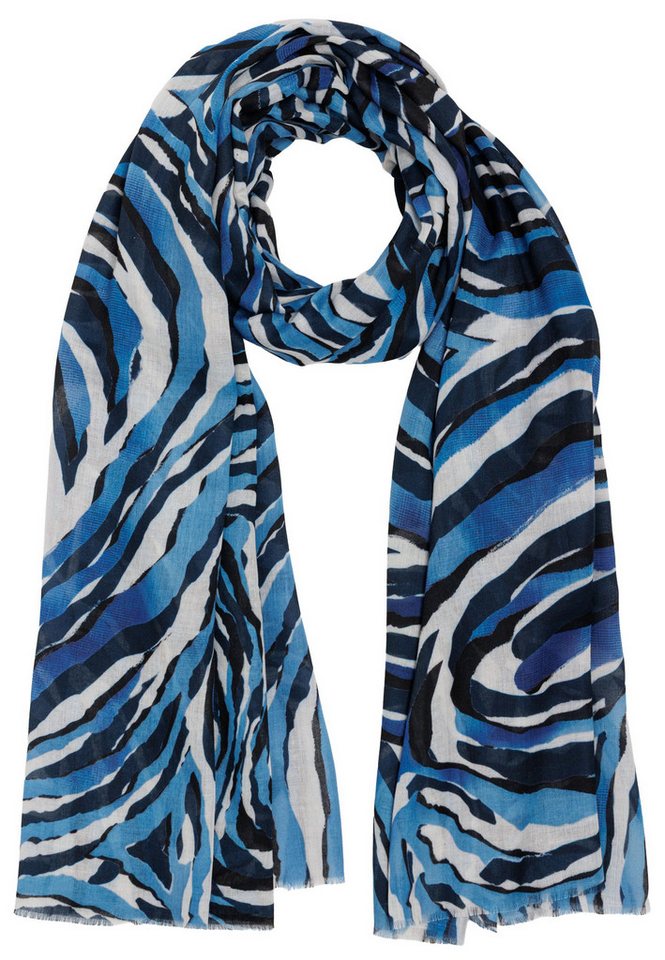 Caspar Modeschal Luftig warmer Damen Schal Halstuch mit Zebra Motiv - SC554, Ideal für die Übergangszeit von Caspar