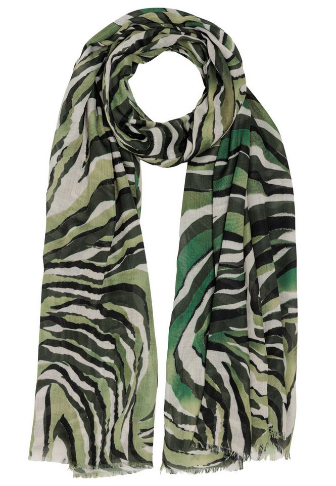 Caspar Modeschal Luftig warmer Damen Schal Halstuch mit Zebra Motiv - SC554, Ideal für die Übergangszeit von Caspar