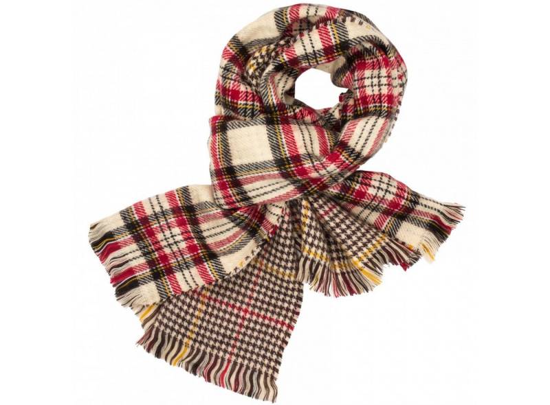 Caspar Modeschal SC411 Unisex Schal kariert Wendeschal Deckenschal von Caspar