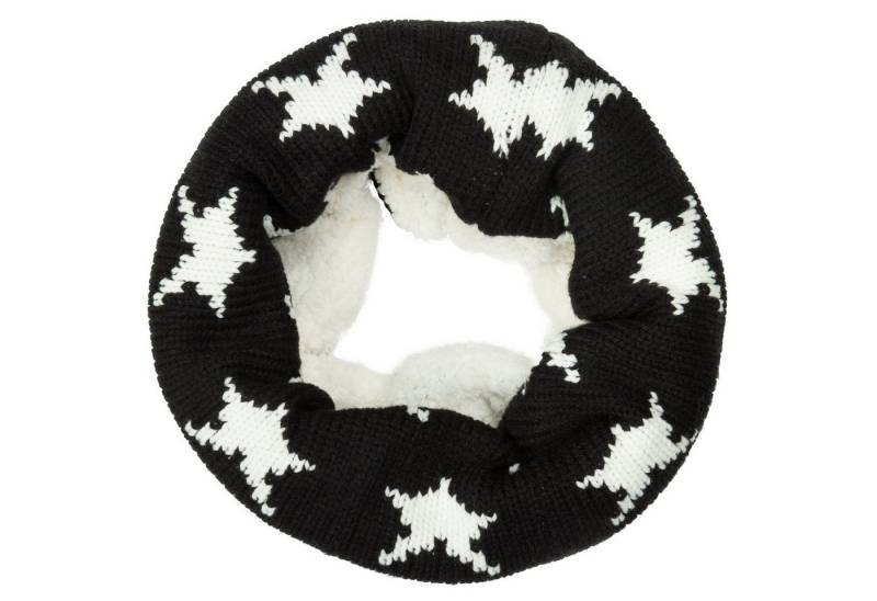 Caspar Modeschal SC476 warmer Damen XL Strick Kragenschal Schal Loop Schlauchschal mit Sternen von Caspar