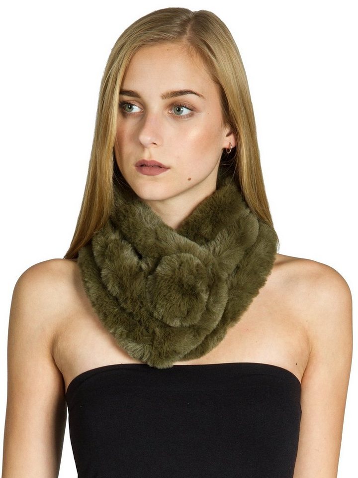 Caspar Modeschal SC478 Damen Kunstpelz Fell Schal Pelzkragen Fellkragen von Caspar