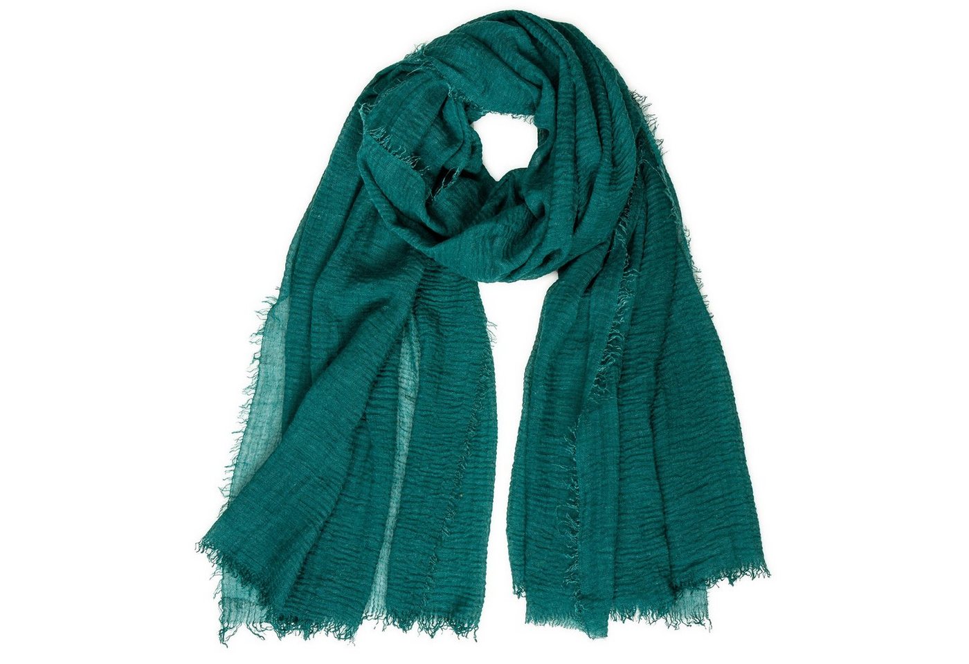 Caspar Modeschal SC503 Damen XL Vintage Schal mit kleinen Fransen von Caspar