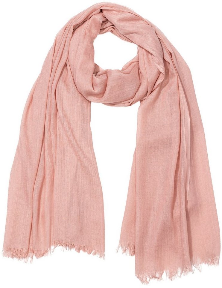 Caspar Modeschal SC514 Damen XL Vintage Schal mit kleinen Fransen von Caspar