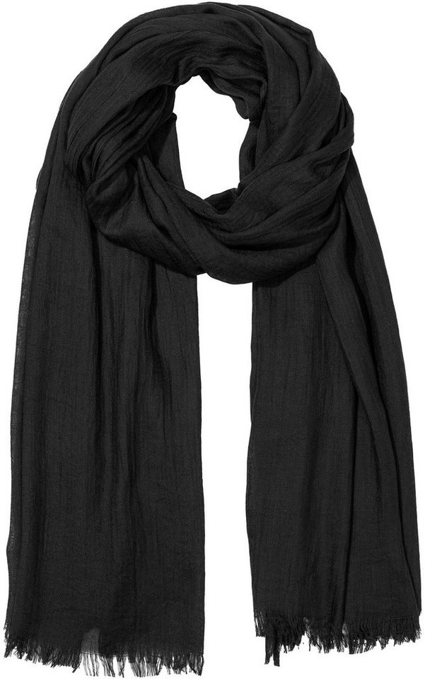 Caspar Modeschal SC514 Damen XL Vintage Schal mit kleinen Fransen von Caspar