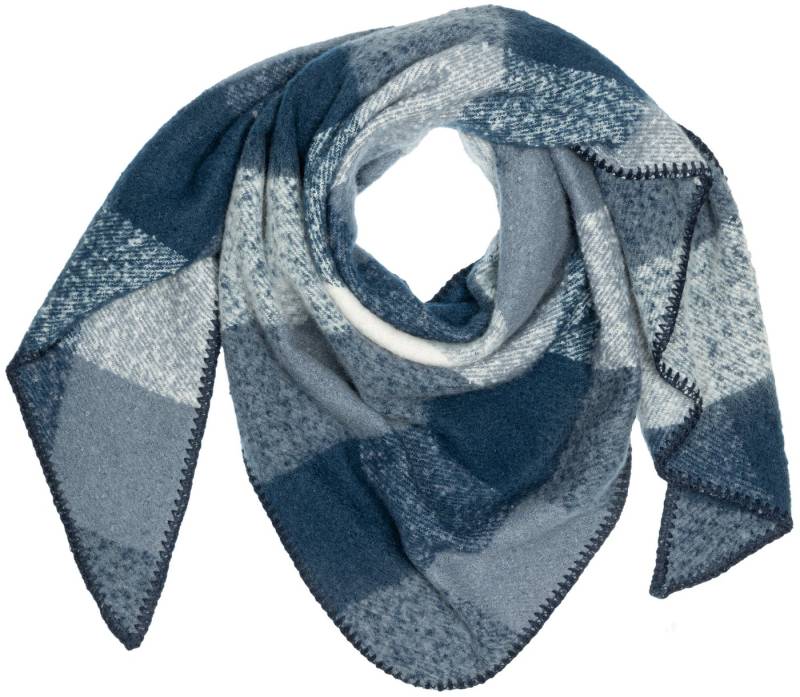 Caspar Modeschal SC526 Damen XXL Schal Dreieckstuch mit gewebtem Block Muster von Caspar