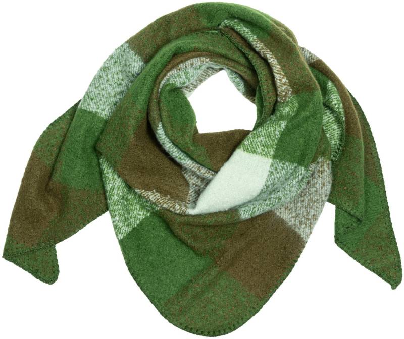 Caspar Modeschal SC526 Damen XXL Schal Dreieckstuch mit gewebtem Block Muster von Caspar