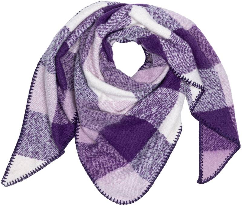 Caspar Modeschal SC526 Damen XXL Schal Dreieckstuch mit gewebtem Block Muster von Caspar