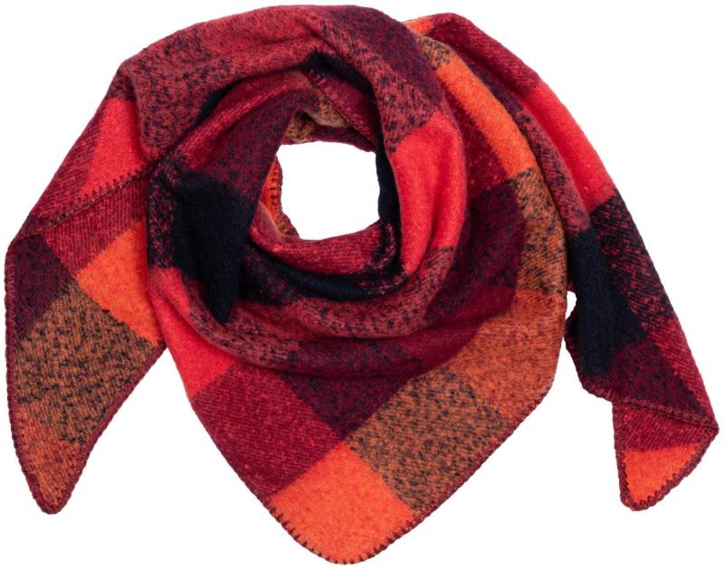 Caspar Modeschal SC526 Damen XXL Schal Dreieckstuch mit gewebtem Block Muster von Caspar