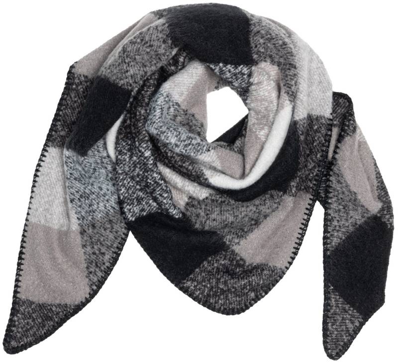 Caspar Modeschal SC526 Damen XXL Schal Dreieckstuch mit gewebtem Block Muster von Caspar
