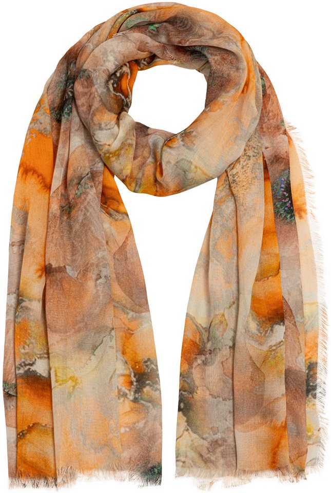 Caspar Modeschal SC532 Damen Sommer Schal aus weichem Modal floralem Muster von Caspar