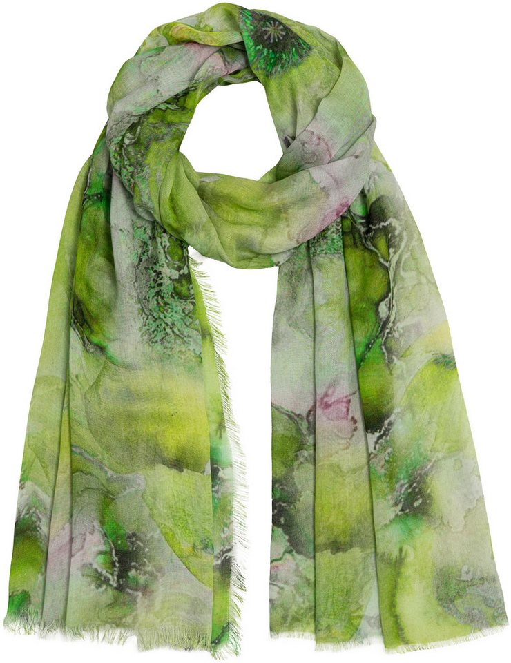 Caspar Modeschal SC532 Damen Sommer Schal aus weichem Modal floralem Muster von Caspar