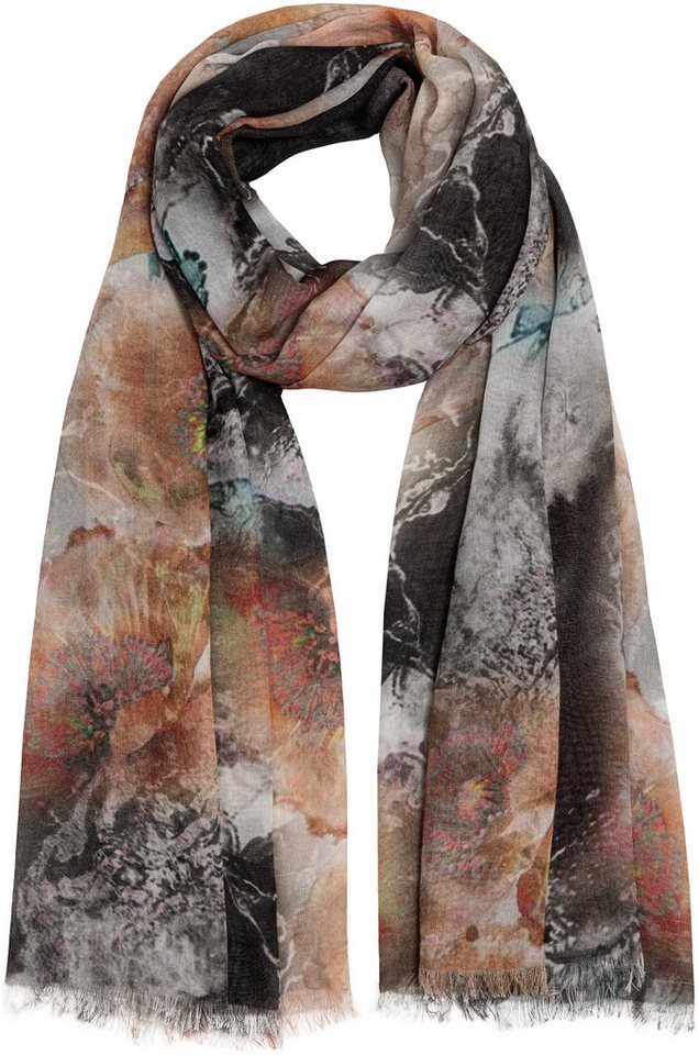 Caspar Modeschal SC532 Damen Sommer Schal aus weichem Modal floralem Muster von Caspar