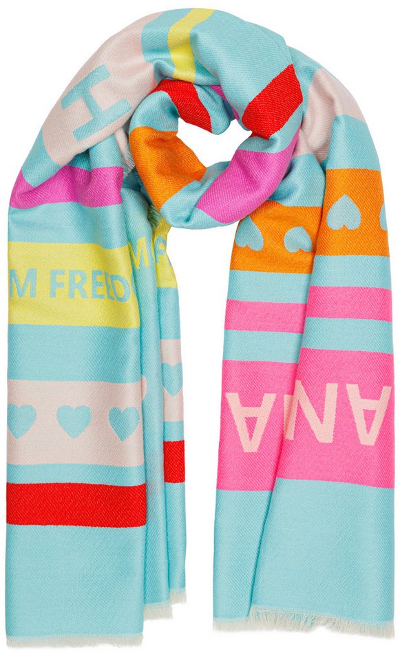 Caspar Modeschal Weicher Damen Schal aus Viskose Halstuch mit buntem Muster - SC540, angenehm warm & weich, ideal für Frühling, Herbst & kühle Wintertage von Caspar