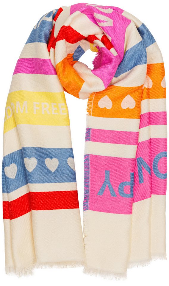 Caspar Modeschal Weicher Damen Schal aus Viskose Halstuch mit buntem Muster - SC540, angenehm warm & weich, ideal für Frühling, Herbst & kühle Wintertage von Caspar