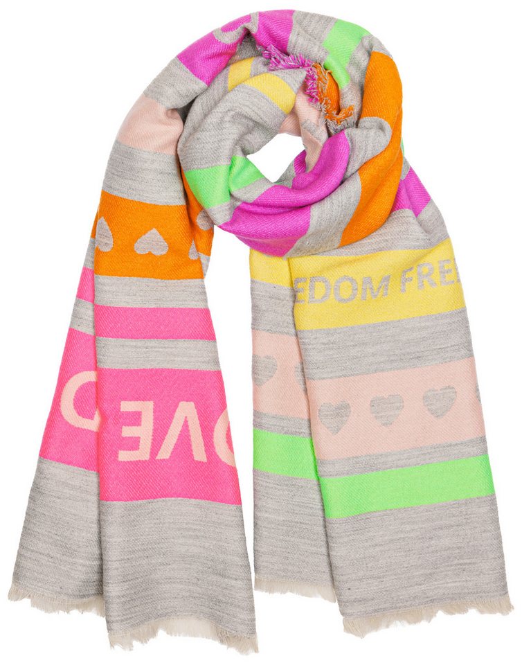 Caspar Modeschal Weicher Damen Schal aus Viskose Halstuch mit buntem Muster - SC540, angenehm warm & weich, ideal für Frühling, Herbst & kühle Wintertage von Caspar