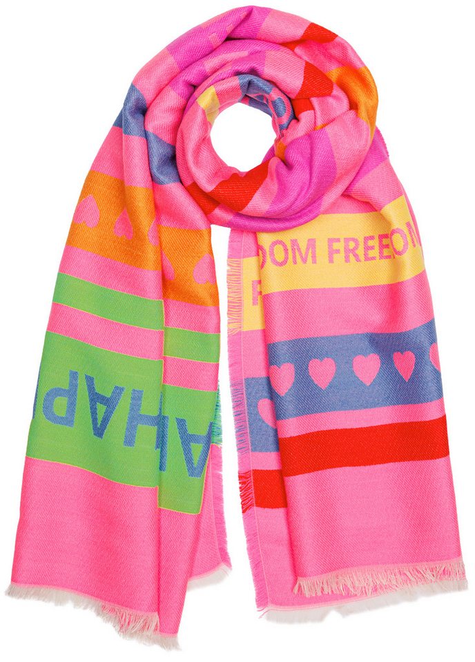 Caspar Modeschal Weicher Damen Schal aus Viskose Halstuch mit buntem Muster - SC540, angenehm warm & weich, ideal für Frühling, Herbst & kühle Wintertage von Caspar