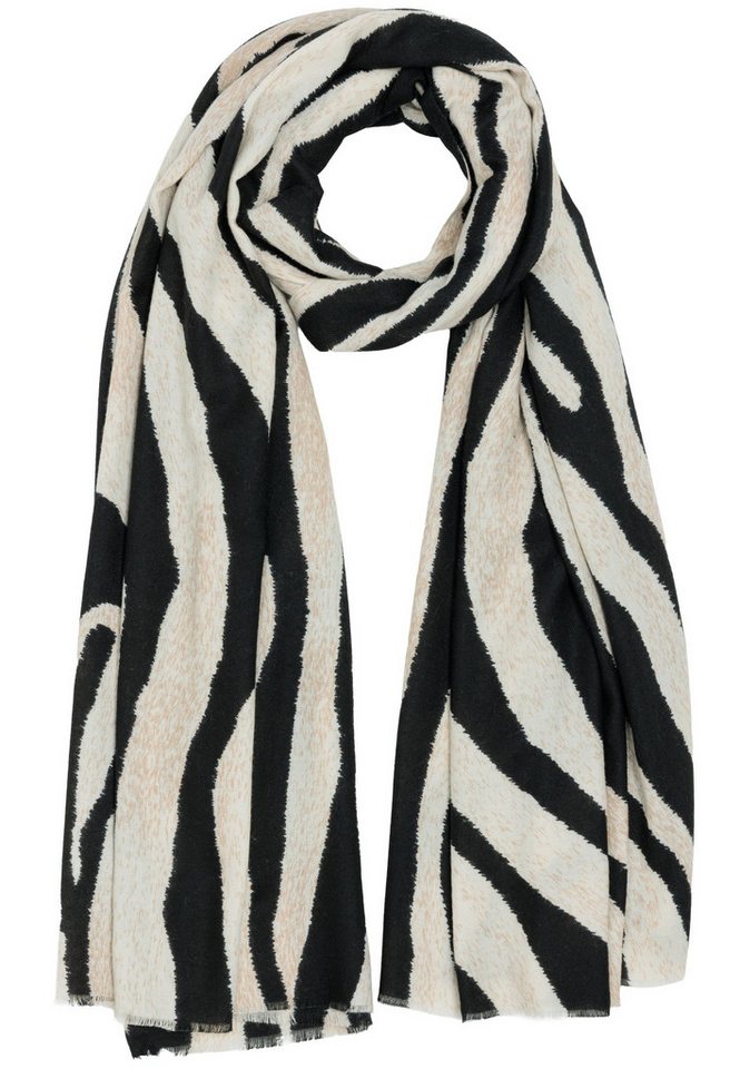 Caspar Modeschal Warmer Damen Schal Halstuch mit Zebra Motiv - SC548, für Herbst & die Übergangszeit von Caspar