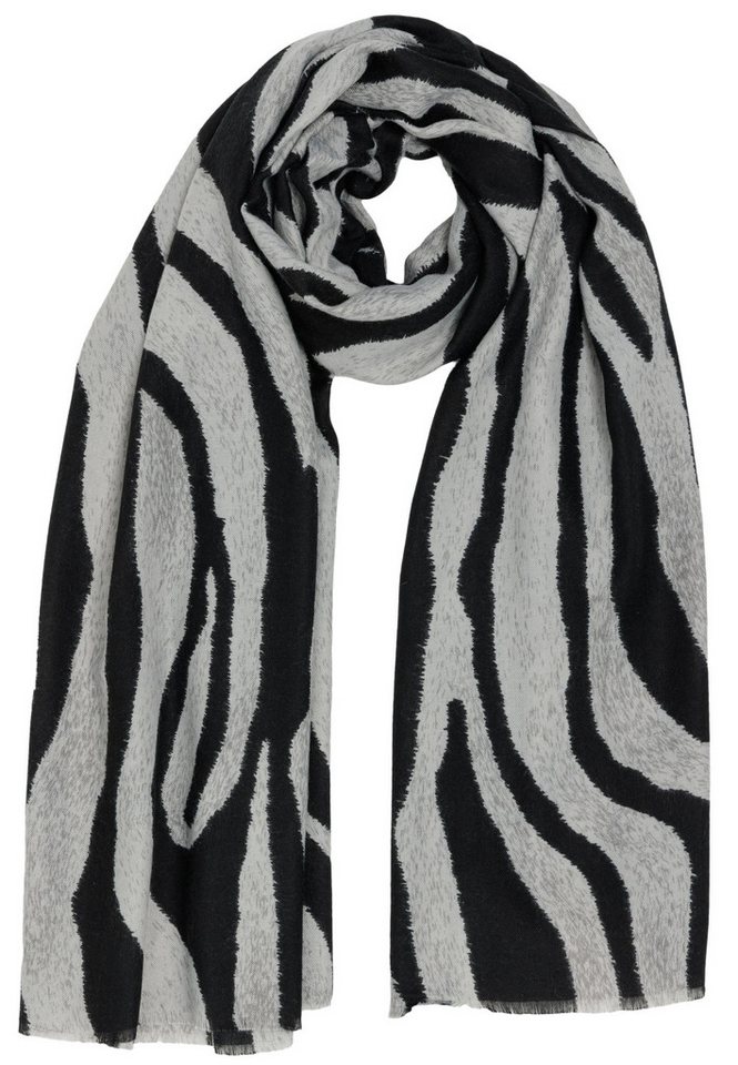 Caspar Modeschal Warmer Damen Schal Halstuch mit Zebra Motiv - SC548, für Herbst & die Übergangszeit von Caspar
