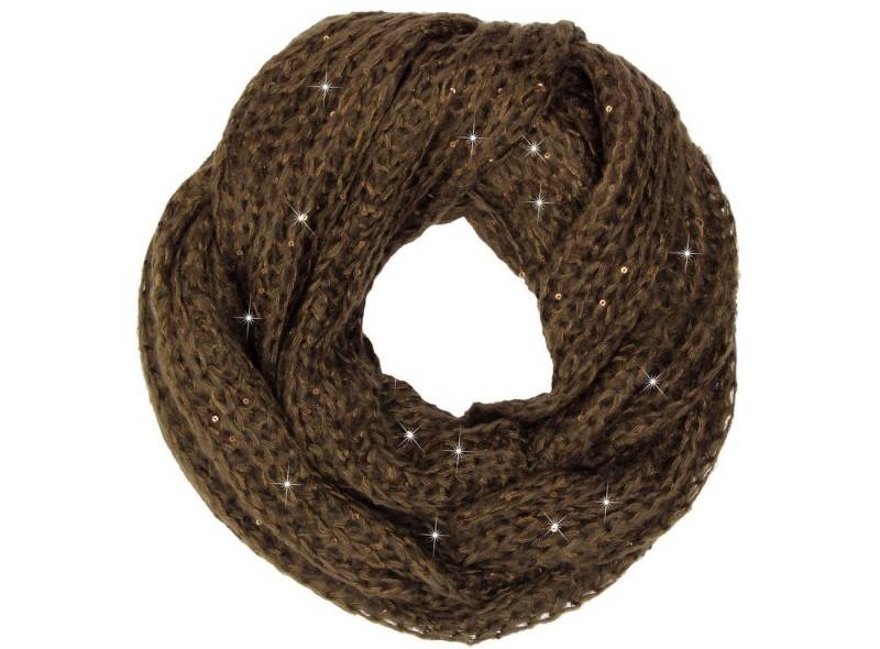 Caspar Loop SC330 weicher Damen Strick Loop mit Pailletten von Caspar