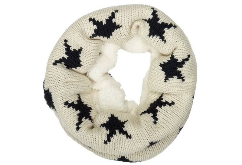 Caspar Modeschal SC476 warmer Damen XL Strick Kragenschal Schal Loop Schlauchschal mit Sternen von Caspar