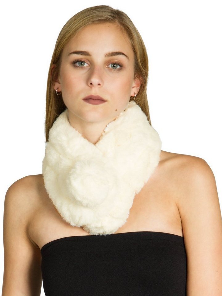 Caspar Modeschal SC478 Damen Kunstpelz Fell Schal Pelzkragen Fellkragen von Caspar