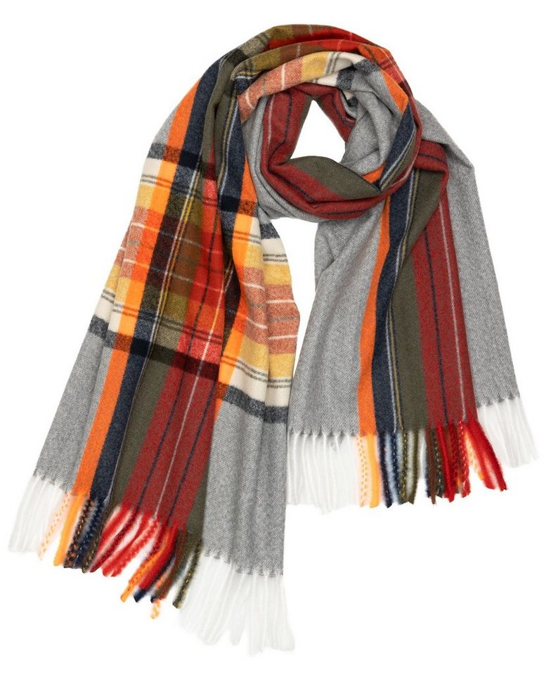 Caspar Modeschal SC513 Damen XXL Fransen Tartan Plaid Winter Schal von Caspar