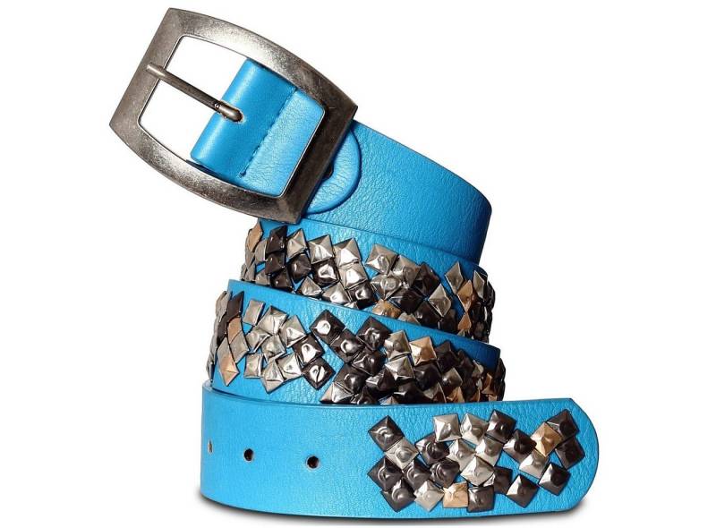 Caspar Nietengürtel GU233 Damen Vintage Nietengürtel mit eckigen Nieten Caspar Nietengürtel GU233 Damen Vintage Nietengürtel mit eckigen Nieten von Caspar