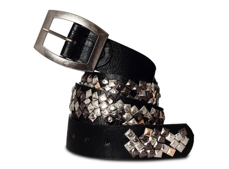 Caspar Nietengürtel GU233 Damen Vintage Nietengürtel mit eckigen Nieten von Caspar